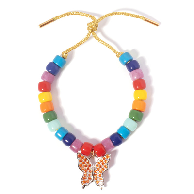 Forte Natural Stone Bead Bracelets 22g 멀티 컬러 지르콘 나비